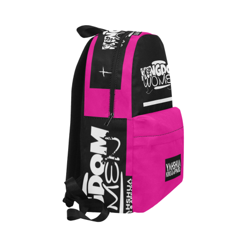 Neon Pink Black Unisex Classic Backpack (Model 1673)