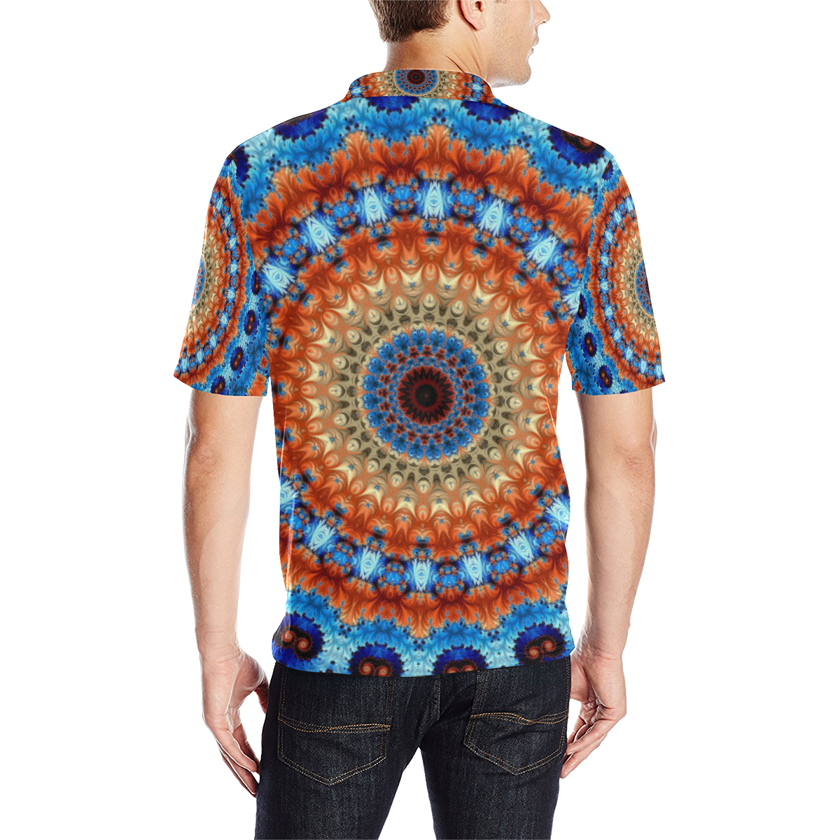 Kaleidoscope Men's All Over Print Polo Shirt (Model T55)