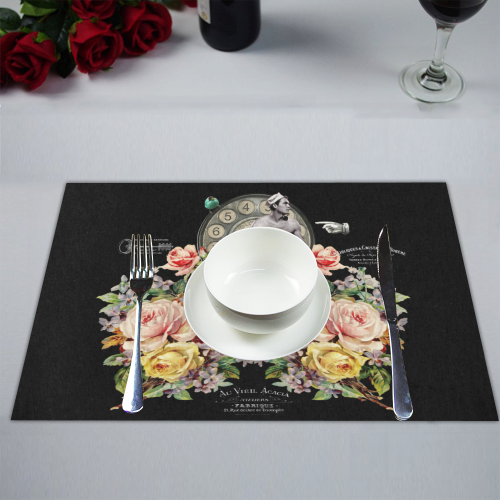 Nuit des Roses Revisited for Him Placemat 14’’ x 19’’ (Set of 6)