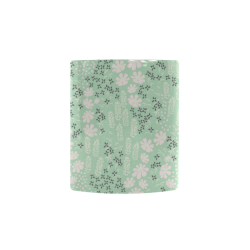 Mint Floral Pattern Custom Morphing Mug