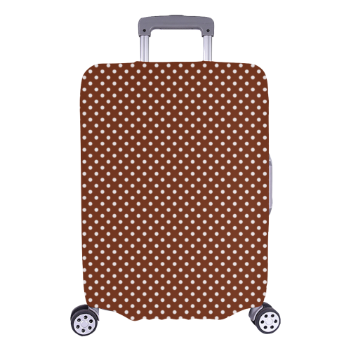 Brown polka dots Luggage Cover/Large 26"-28"