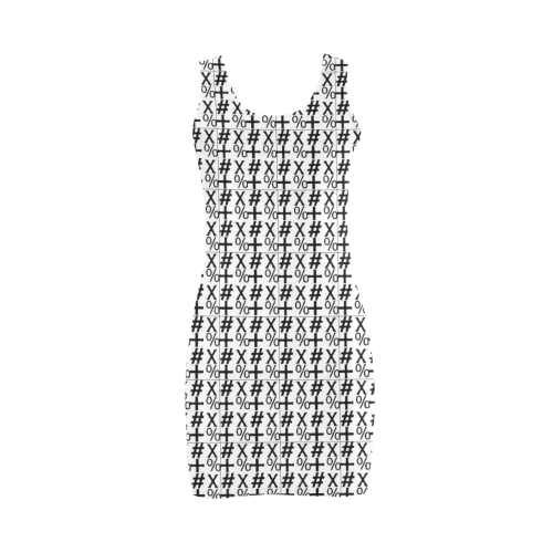 NUMBERS Collection Symbols White/Black Medea Vest Dress (Model D06)