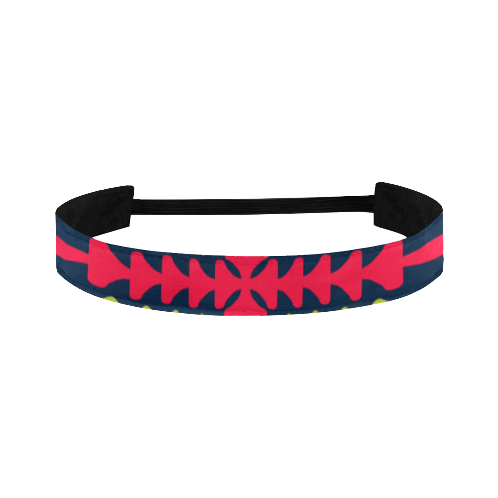 Distorted shapes on a blue background Sports Headband