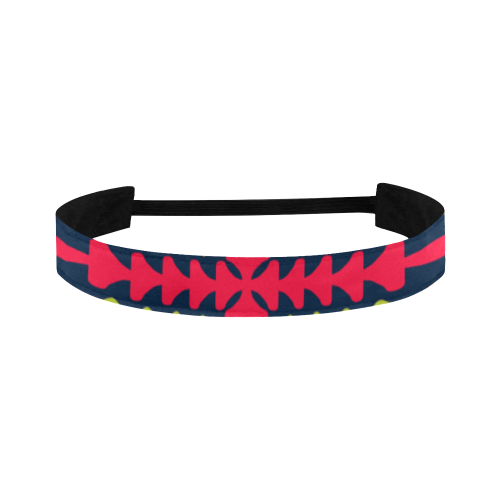 Distorted shapes on a blue background Sports Headband