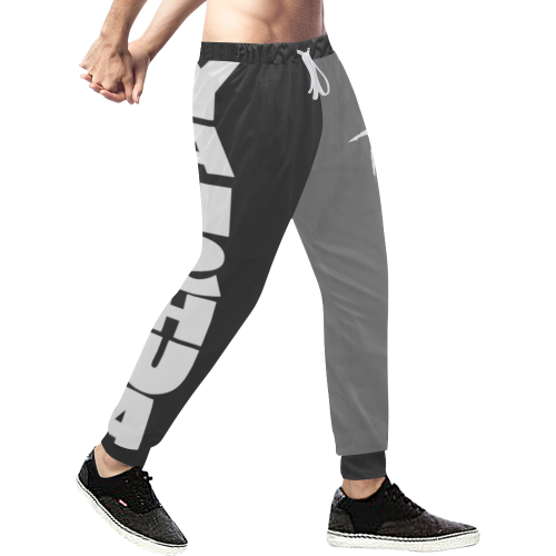 Yahshua Joggers (Black Gray) Men's All Over Print Sweatpants (Model L11)