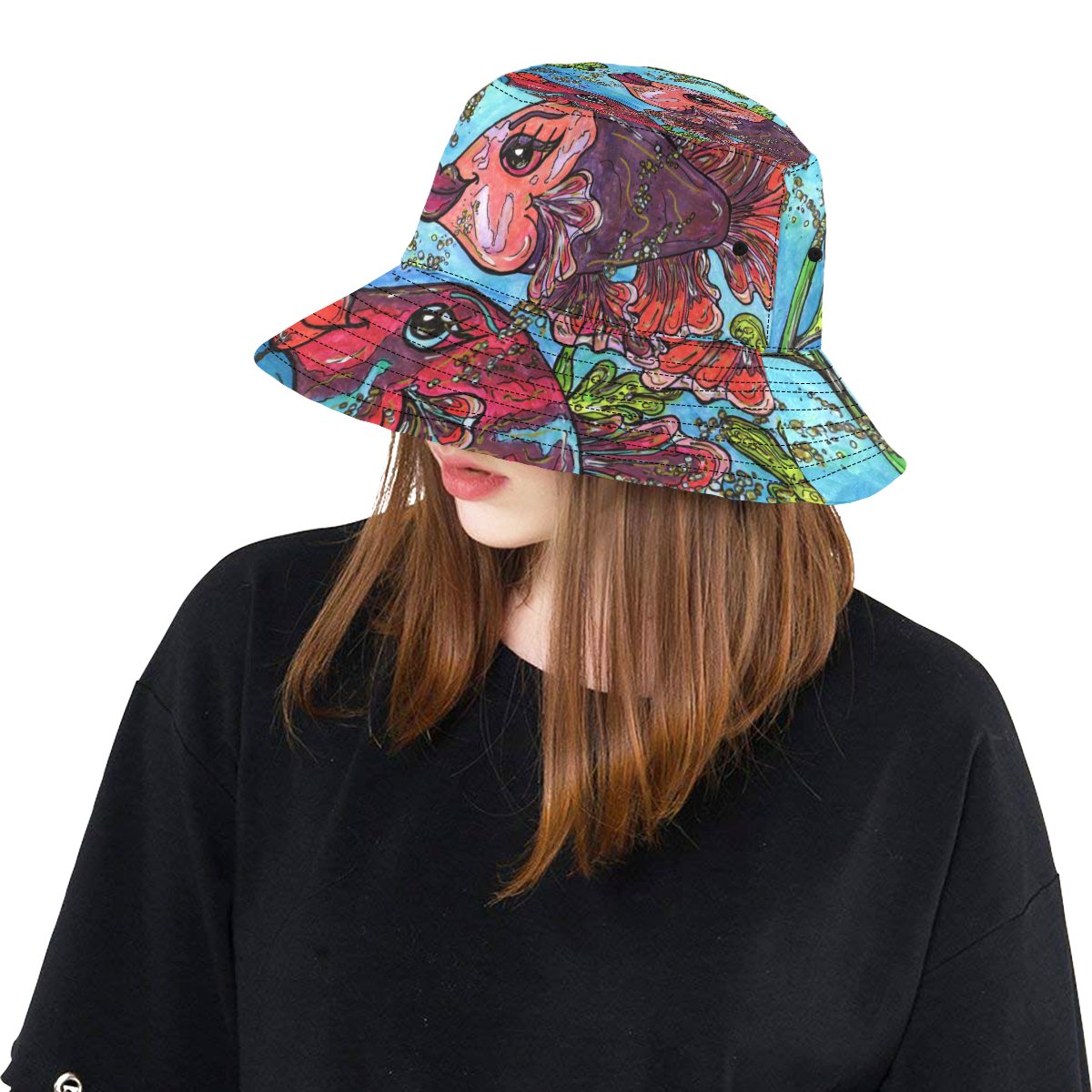 Bette and Joan 2 Bucket Hat All Over Print Bucket Hat