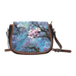 Cherry Blossoms Saddle Bag/Small (Model 1649)(Flap Customization)