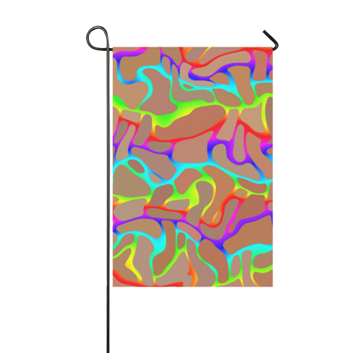 Colorful wavy shapes Garden Flag 12‘’x18‘’（Without Flagpole）