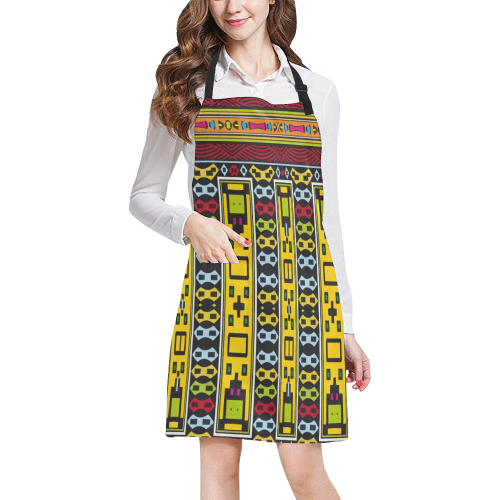 Shapes rows All Over Print Apron