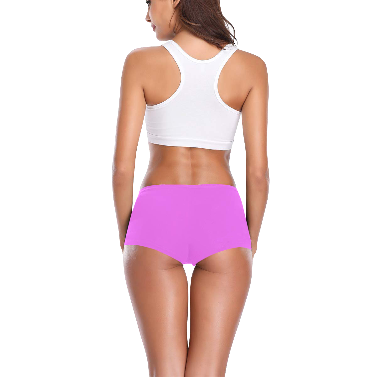 color ultra pink Women's All Over Print Boyshort Panties (Model L31)