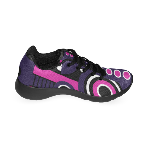 Pink Purple Tiki Tribal Kid's Running Shoes (Model 020)
