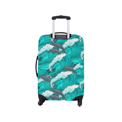 Happy Dolphins Luggage Cover/Small 18"-21"