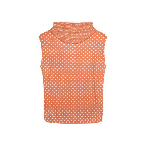 Appricot polka dots All Over Print Sleeveless Hoodie for Kid (Model H15)