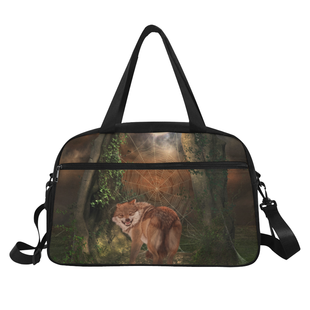 Awesome wolf in the night Fitness Handbag (Model 1671)