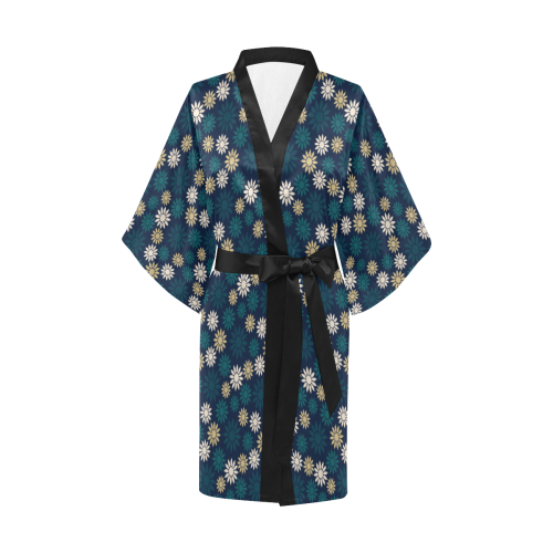 Symbolic Camomiles Floral Kimono Robe