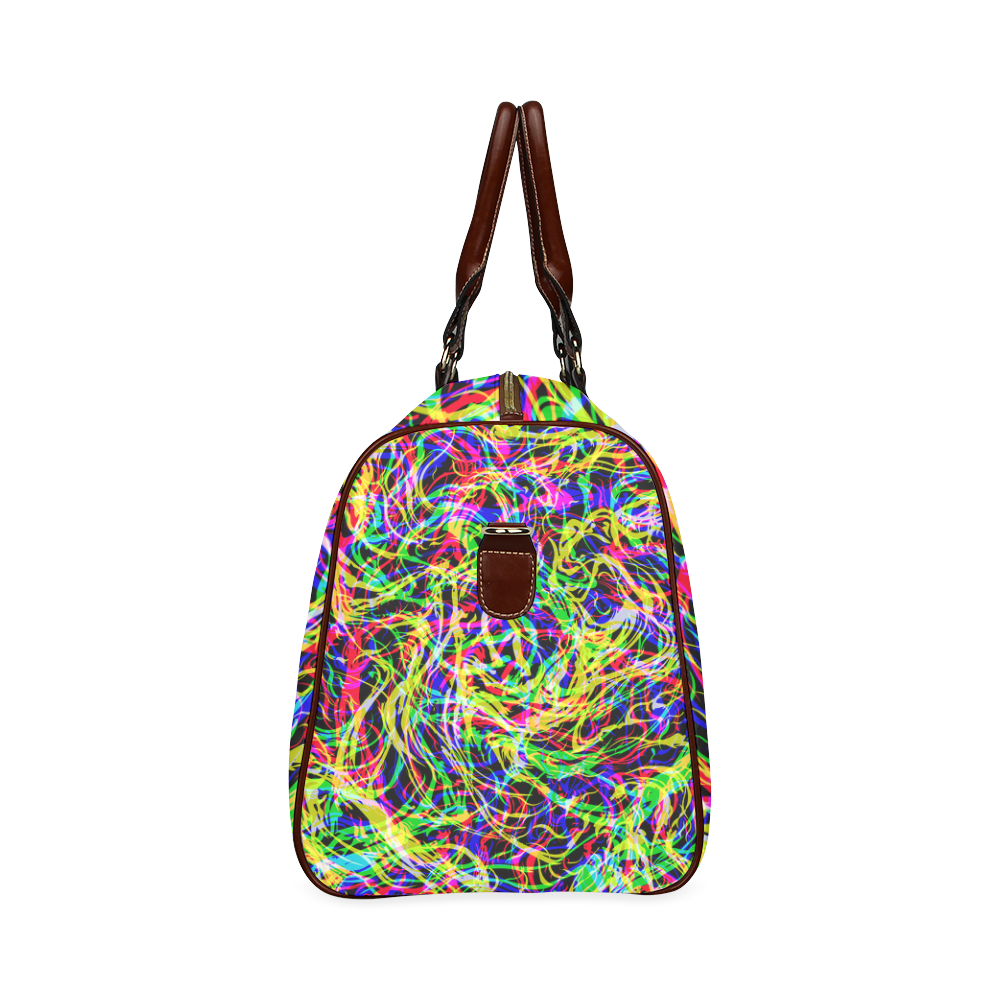 colorful abstract pattern Waterproof Travel Bag/Small (Model 1639)