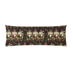 Golden Christmas Nutcrackers Custom Zippered Pillow Case 21"x60"(Two Sides)