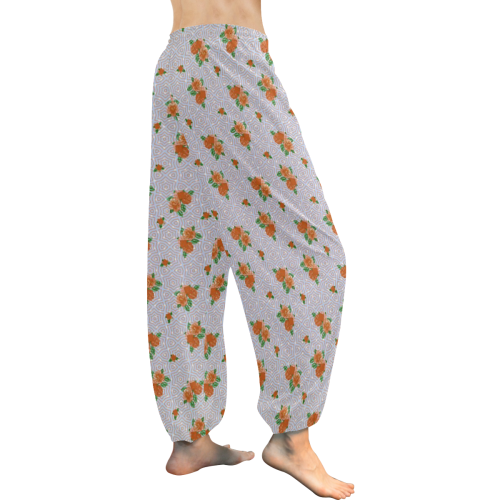 Roses and Pattern 1A by JamColors Women's All Over Print Harem Pants (Model L18)