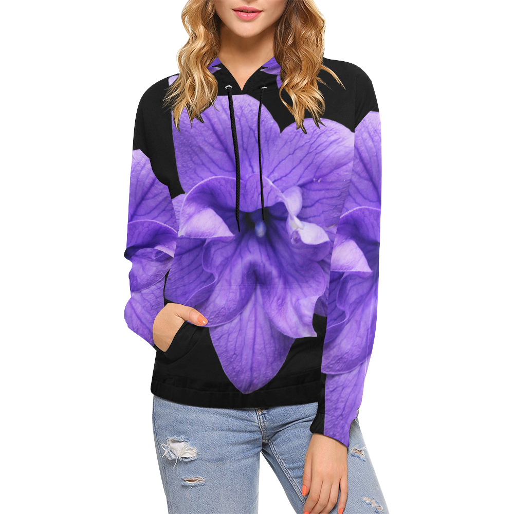 Balloon Flower All Over Print Hoodie for Women (USA Size) (Model H13)