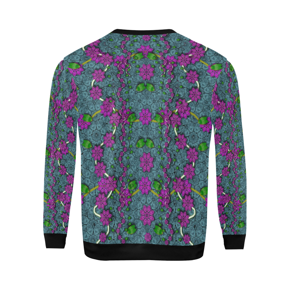 the most beautiful flower forest on earth All Over Print Crewneck Sweatshirt for Men/Large (Model H18)