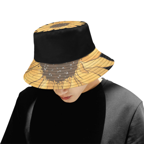 LG Sunflower All Over Print Bucket Hat for Men