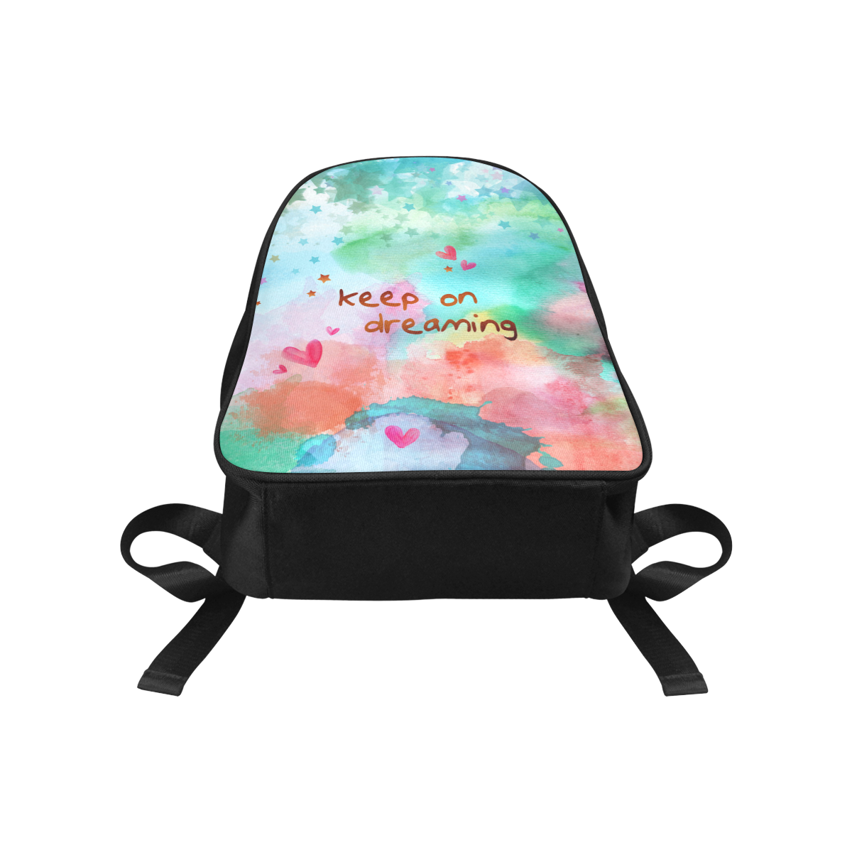 KEEP ON DREAMING - rainbow Fabric School Backpack (Model 1682) (Medium)