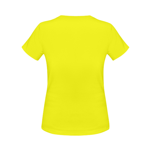 Spring Flower Unicorn Skull Yellow Women's Classic T-Shirt (Model T17）