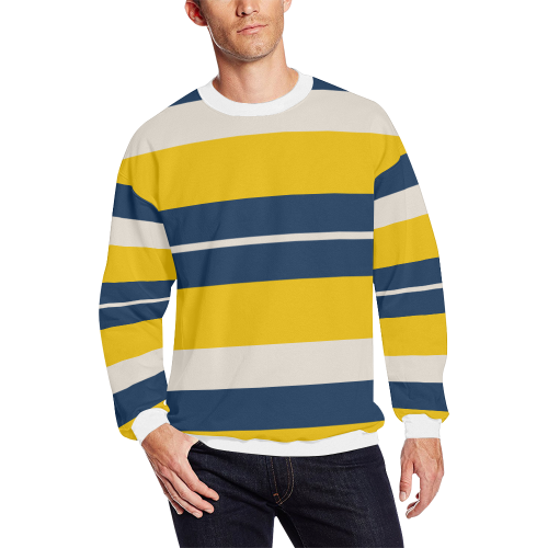 Pearl Corn Zodiac Men's Oversized Fleece Crew Sweatshirt (Model H18)