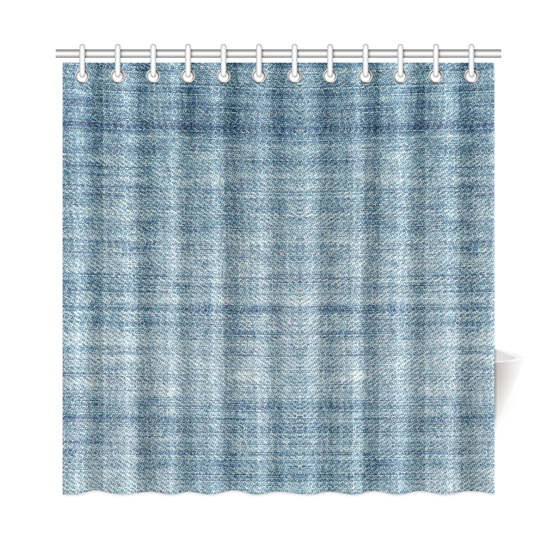 Jeans Pattern by K.Merske Shower Curtain 72"x72"