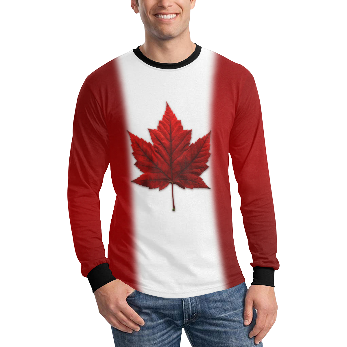 Canada Shirts Long Sleeve Canada Souvenir Men's All Over Print Long Sleeve T-shirt (Model T51)
