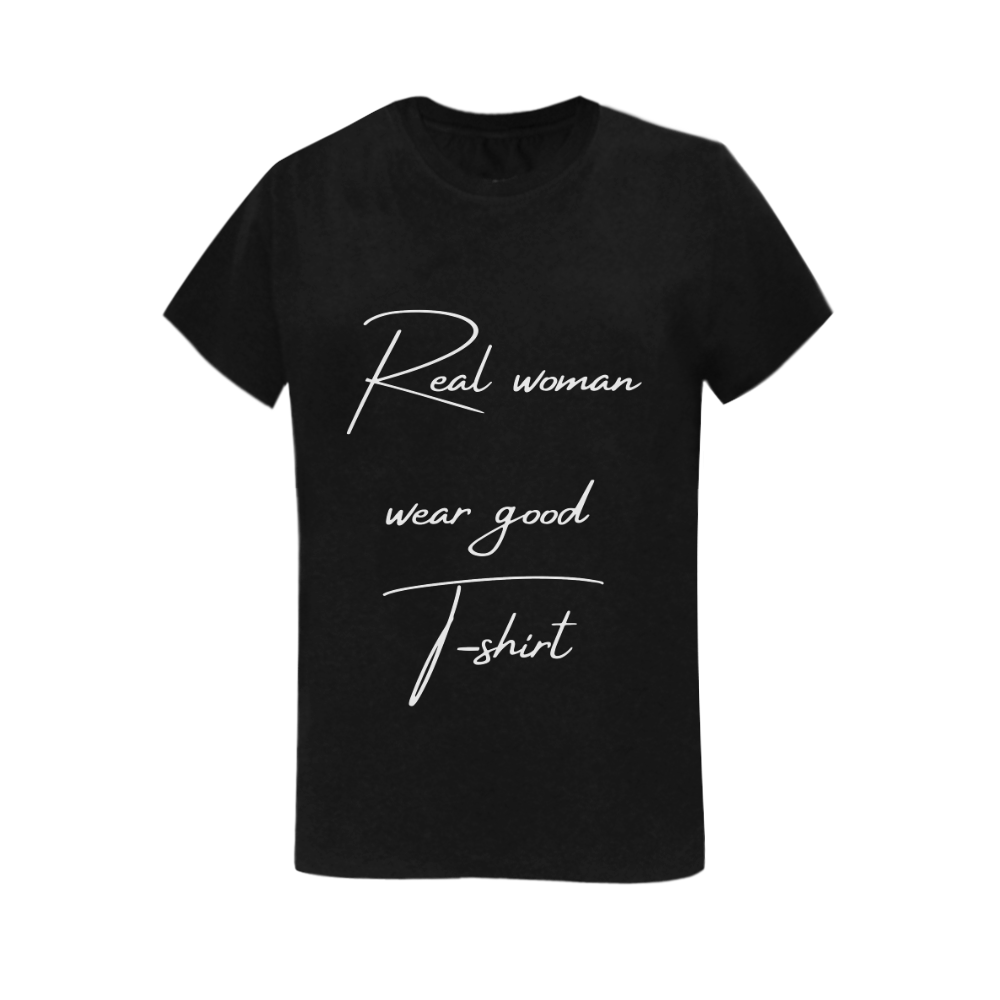 T shirt Black RWGT Women's T-Shirt in USA Size (Two Sides Printing)