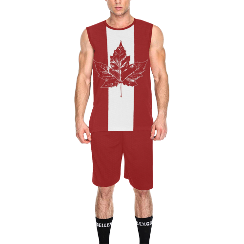 Cool Canada Basketball Uniforms Retro All Over Print Basketball Uniform