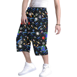 Galaxy Universe - Planets, Stars, Comets, Rockets Men's All Over Print Baggy Shorts (Model L37)