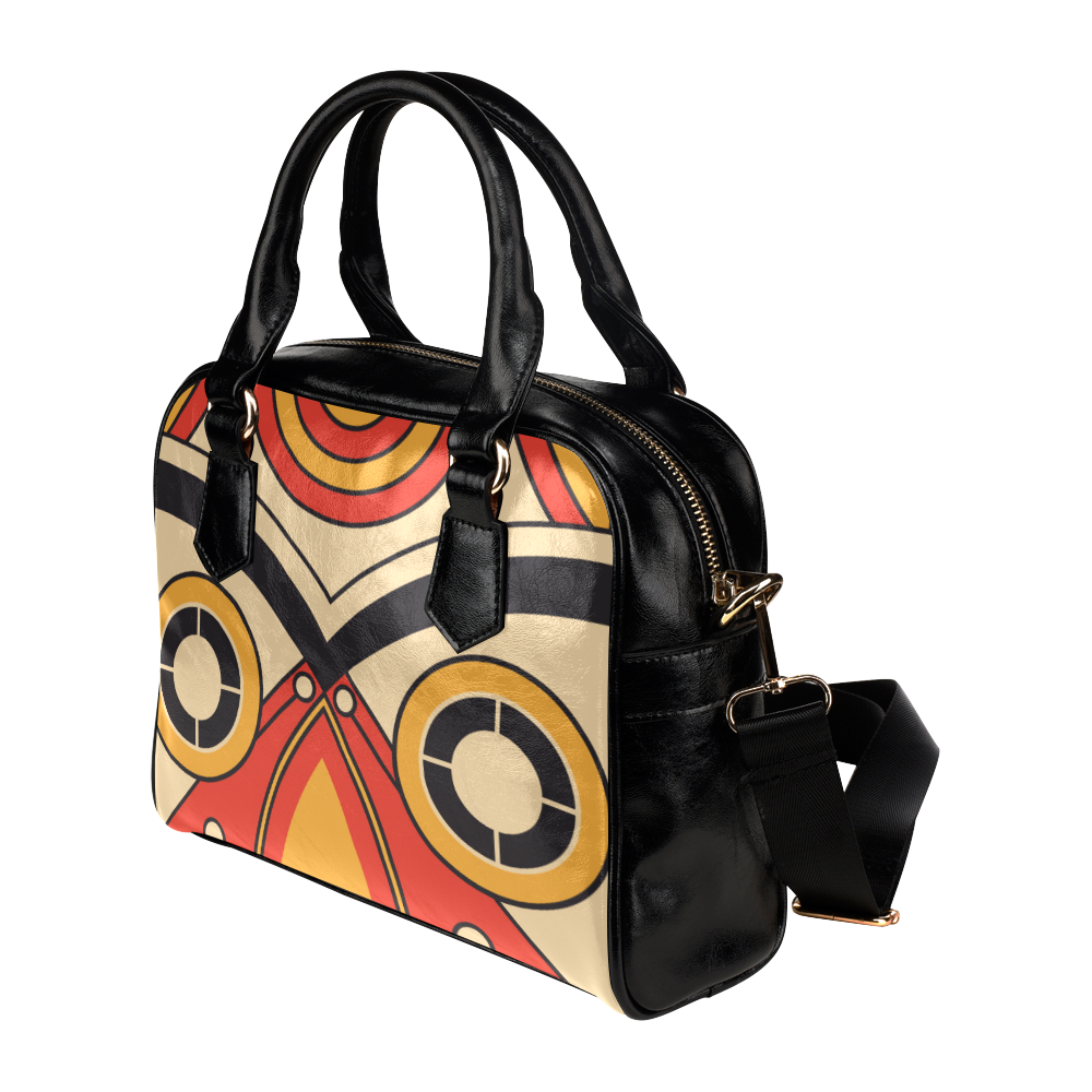 Geo Aztec Bull Tribal Shoulder Handbag (Model 1634)
