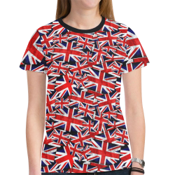 Union Jack British UK Flag New All Over Print T-shirt for Women (Model T45)