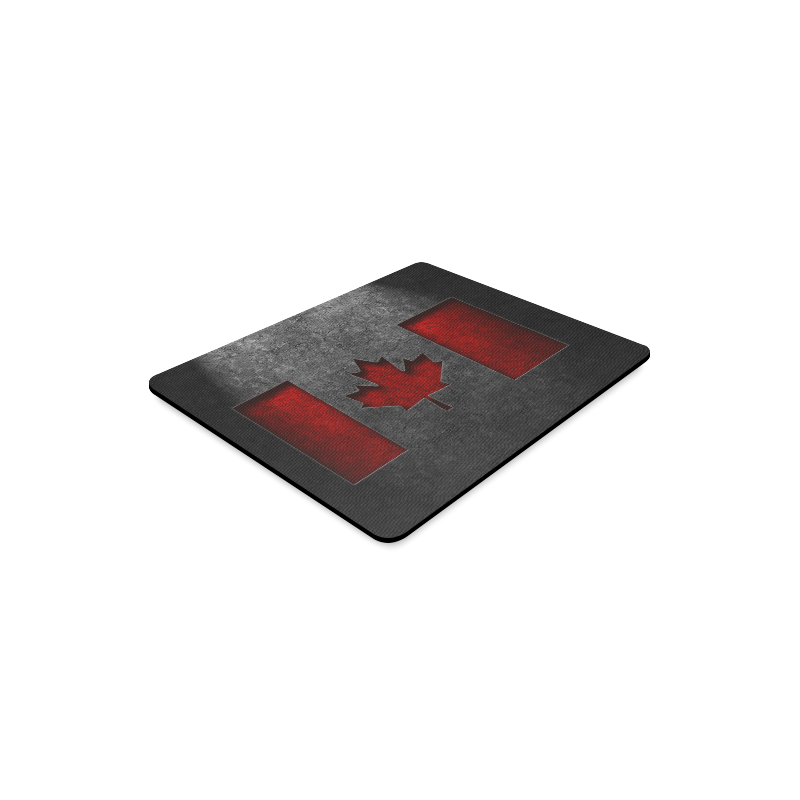 Canadian Flag Stone Texture Rectangle Mousepad
