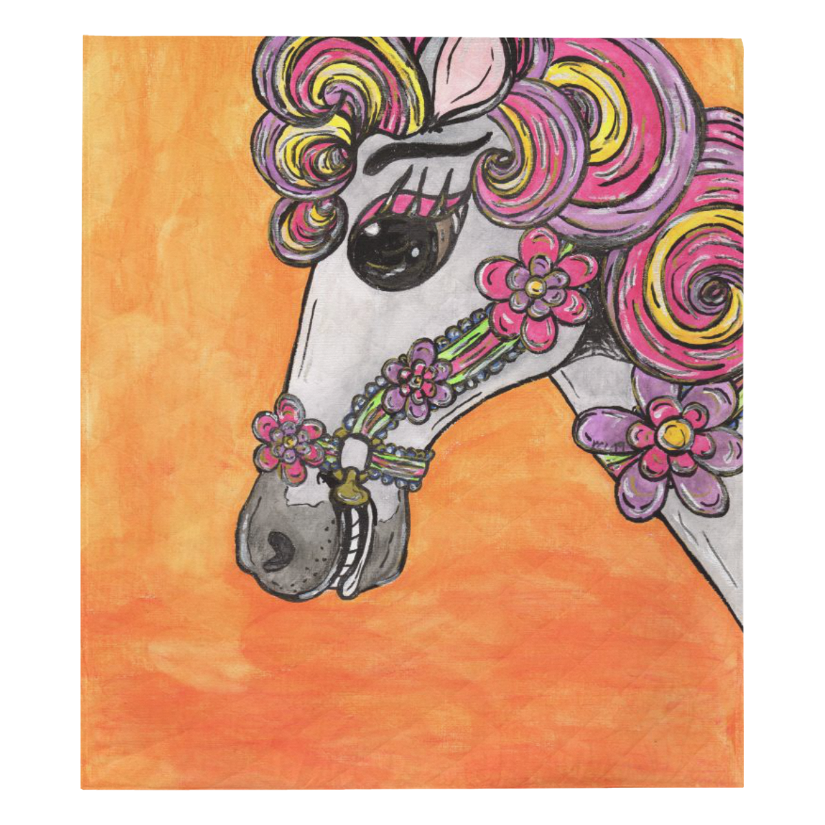 Carousel Horse Quilt Quilt 70"x80"