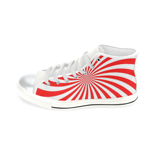 PEPPERMINT TUESDAY SWIRL High Top Canvas Shoes for Kid (Model 017)