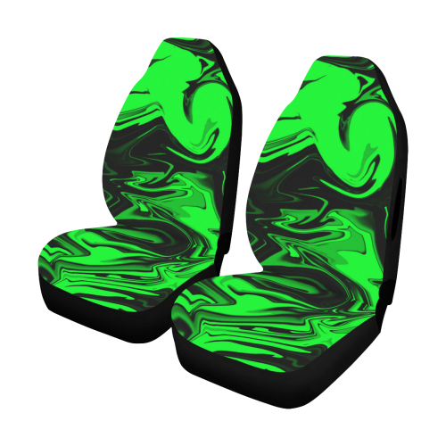 Dark Pastel Greens Car Seat Cover Airbag Compatible (Set of 2)