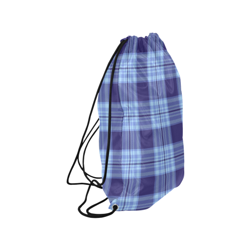 STRIPES LIGHT BLUE Medium Drawstring Bag Model 1604 (Twin Sides) 13.8"(W) * 18.1"(H)