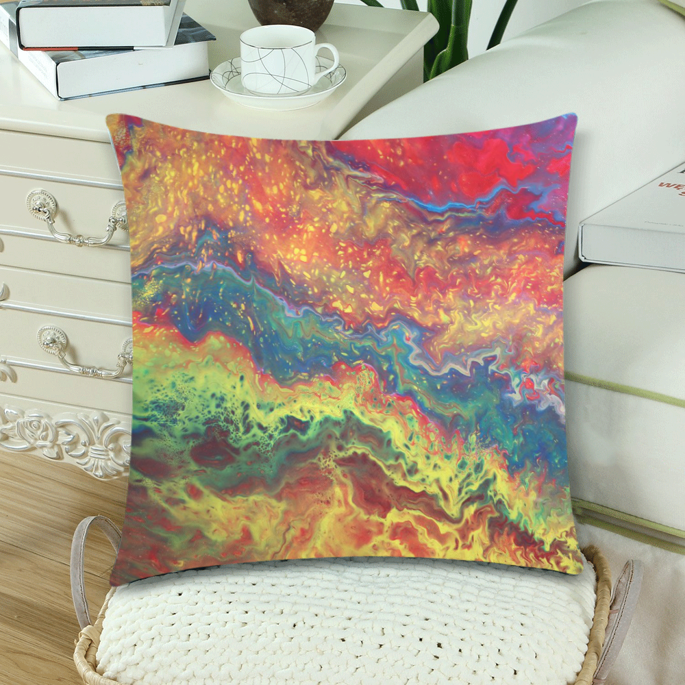 Powerful Custom Zippered Pillow Cases 18"x 18" (Twin Sides) (Set of 2)