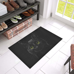 Black Cat Azalea Doormat 24" x 16" (Sponge Material)