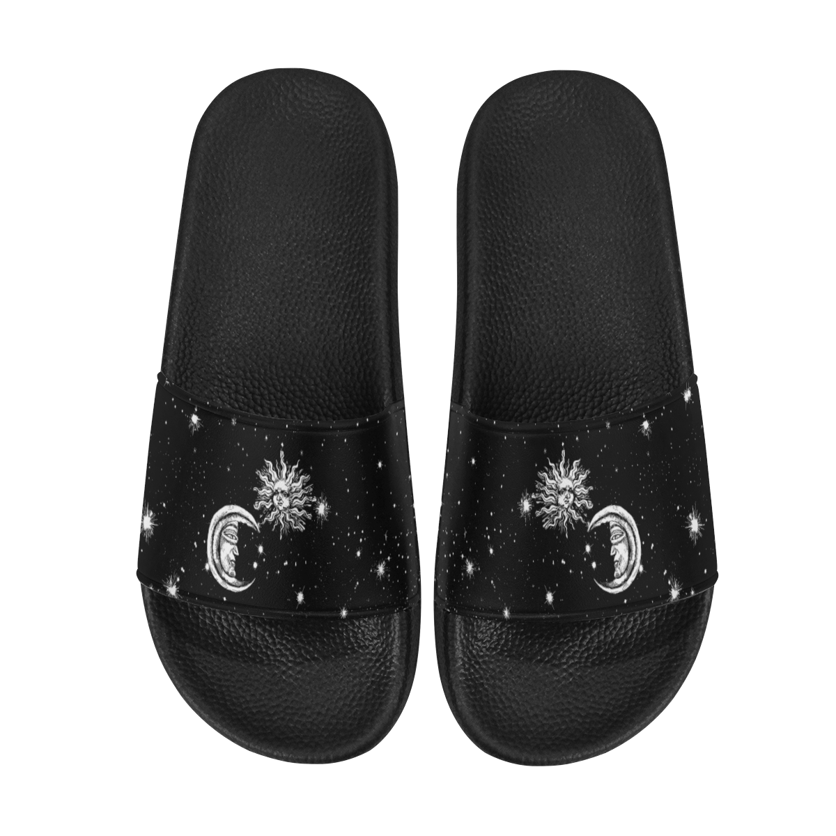 Mystic Stars, Moon and Sun Men's Slide Sandals (Model 057)
