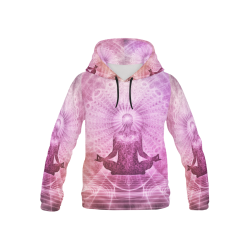 meditation yoga graphic art All Over Print Hoodie for Kid (USA Size) (Model H13)