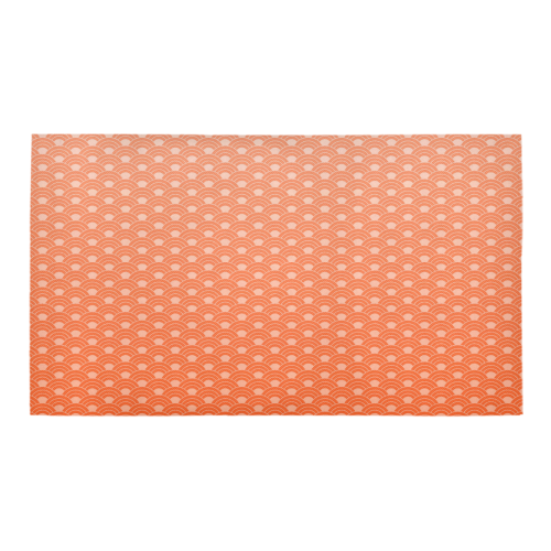 Living Coral Color Scales Pattern Bath Rug 16''x 28''