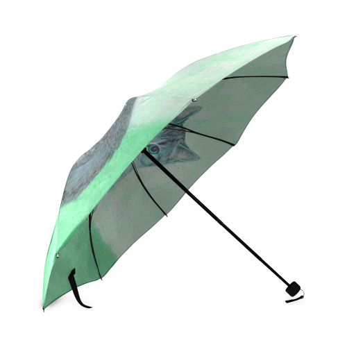 Turquoise kitten Foldable Umbrella (Model U01)