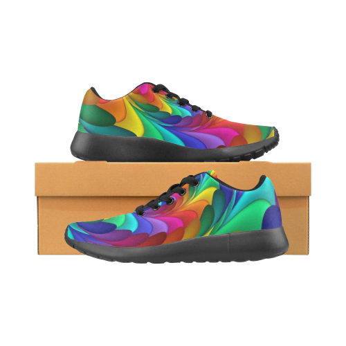 RAINBOW CANDY SWIRL Men’s Running Shoes (Model 020)