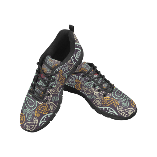 colorful paisley Men's Breathable Running Shoes (Model 055)