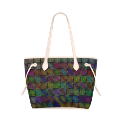 Ripped SpaceTime Stripes Collection Clover Canvas Tote Bag (Model 1661)