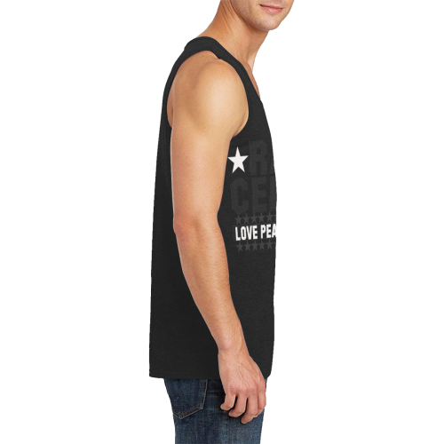 Ras CeeGo black and white Men's All Over Print Tank Top (Model T57)